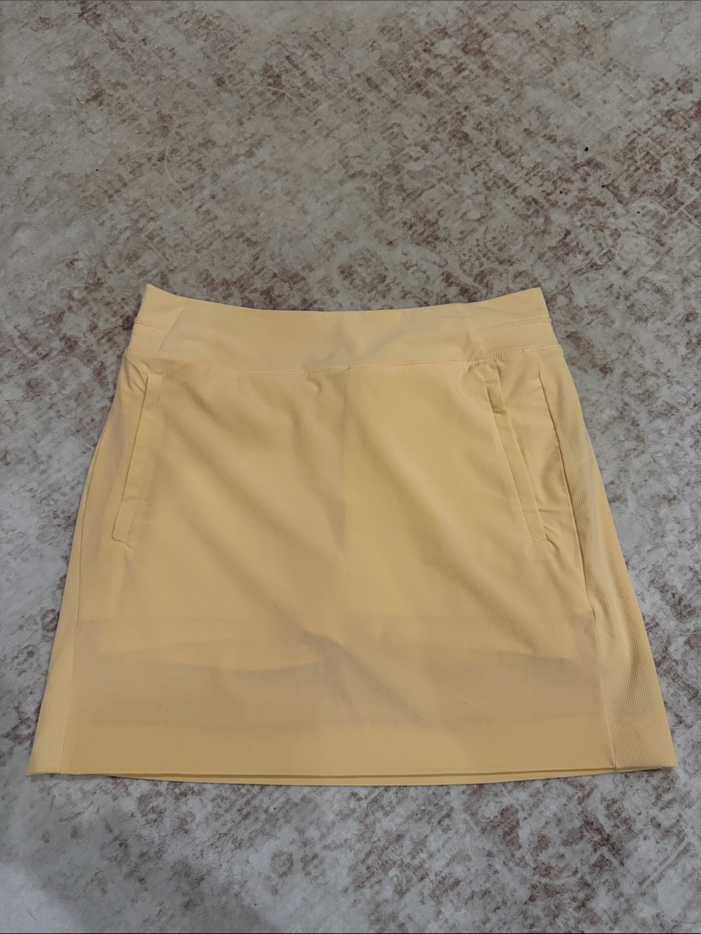 Athleta Light Yellow Athletic Mini Skort